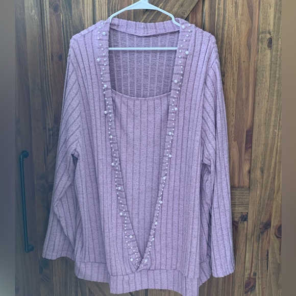 SHEIN Sweater with pearl embellishments - Picture 2 of 3